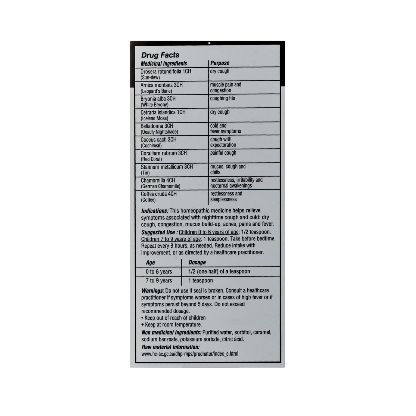 Kids 0-9 Cough and Cold Nighttime Formula 100 ml